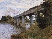 Claude Monet The Railway Bridge Spain oil painting artist